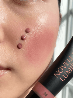 liquid blush cherries swatch on skin